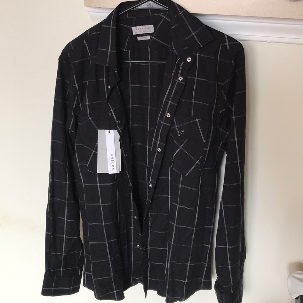 Zara Men’s button down dress shirt slim fit